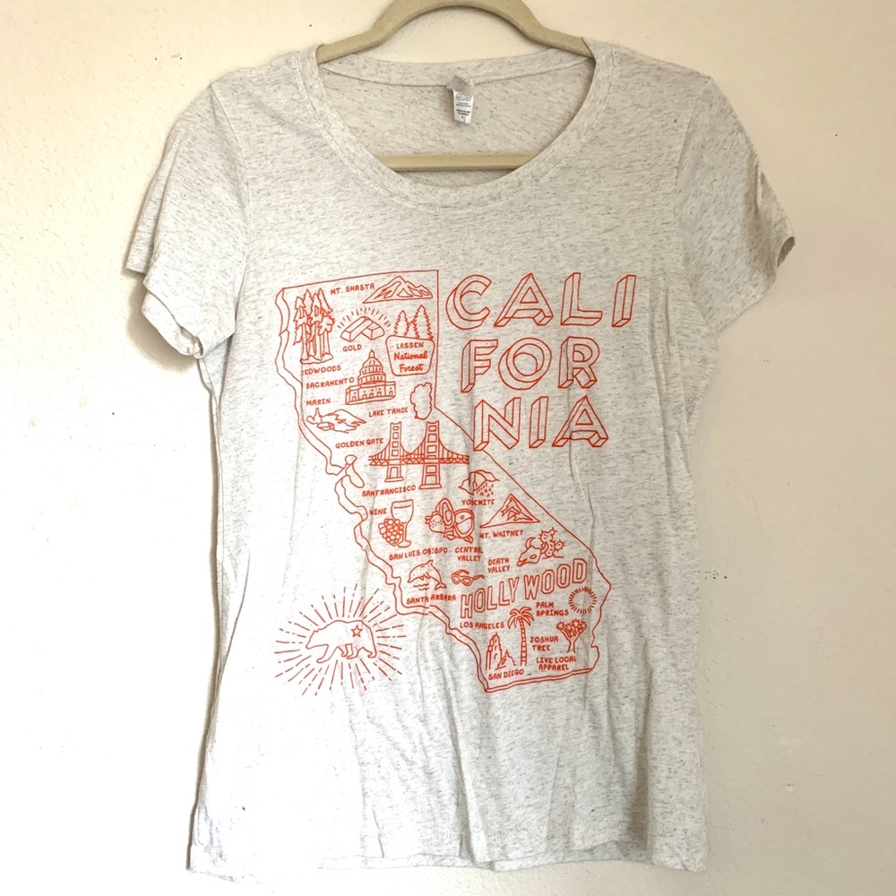 California ultra soft tourist T-shirt new M gray
